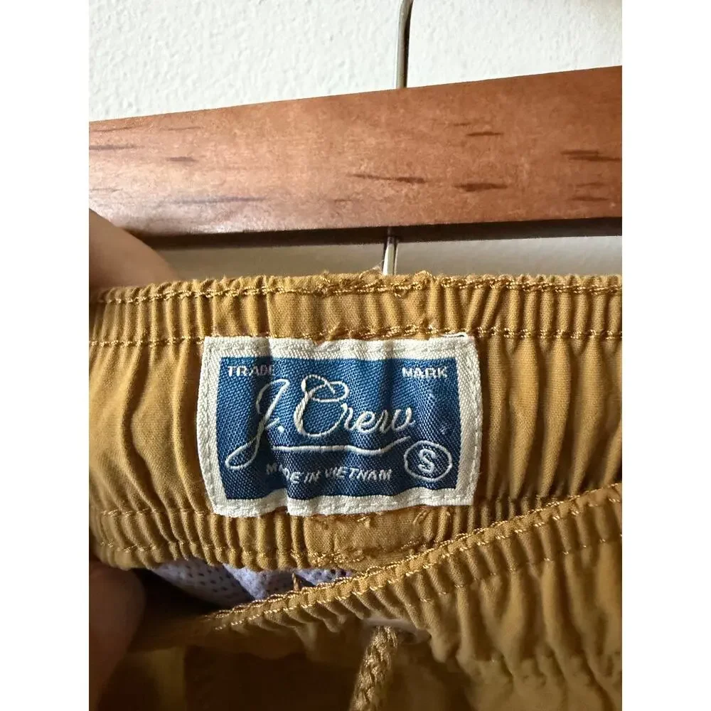 J. Crew men's swim trunks mustard gold size small